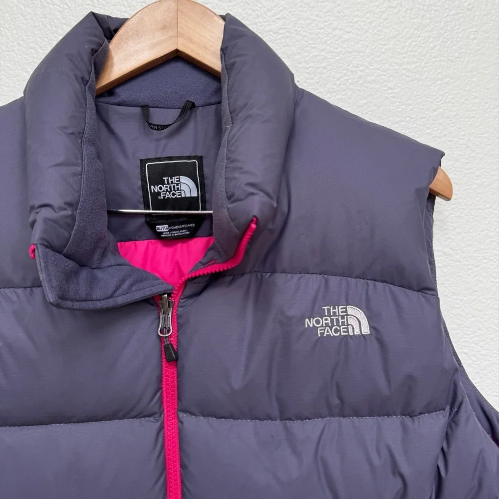 The North Face 700 Nuptse Down Puffer Vest Purple Size XXL - Picture 3 of 6